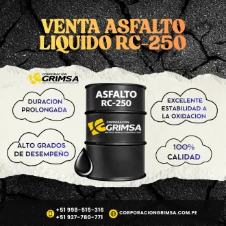 VENTA DE ASFALTO LIQUIDO RC-250 ALTA CALIDAD 100 