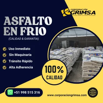 VENTA DE ASFALTO EN FRIO - PRESENTACION DE 25KG