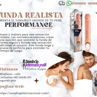 FUNDA EXTENSORA AUMENTA EL TAMAÑO DE TU PENE- SEXSHOP SURCO