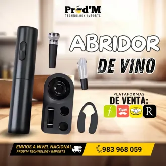 Abridor de vino electrico