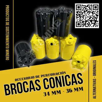 Broca cónica con insertos botones tipo Boart Longyear
