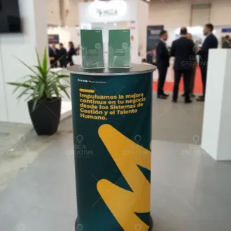 COUNTER PUBLICITARIO CIRCULAR PARA FERIAS Y ACTIVACIONES