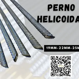 PERNO HELICOIDAL PARA REFUERZO Y ESTABILIDAD EN MINERÍA