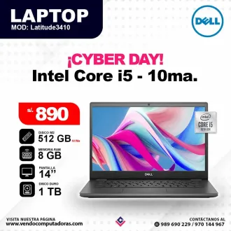Laptop DELL Intel Core i5 - 10ma. Latitude 3410