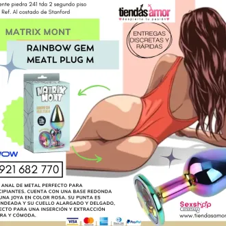 MATRIX MONT Rainbow Gem Meatl Plug M juguetes lubricantes po