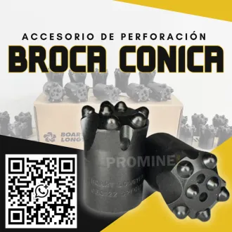 Accesorios Metálicos para Perforación - Broca Conica 34mm
