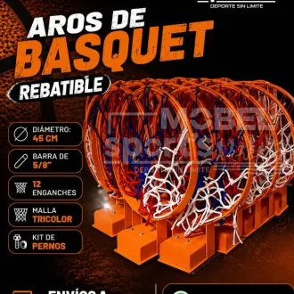 Canasta de basquet rebatible mobel sports