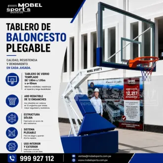 Tablero de baloncesto plegable oficial mobel sports