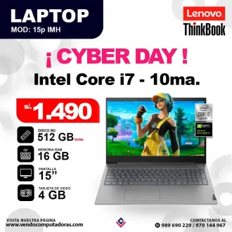 Laptop ThinkBook 15p IMH core i7 - 10ma.