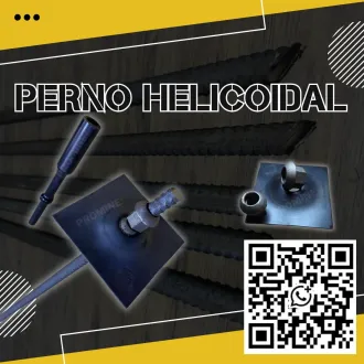 Perno Helicoidal - Sostenimiento de Roca Minería
