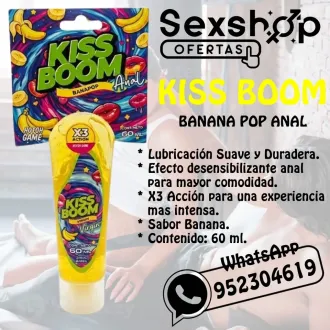 KISS BOOM BANANA LUBRICANTE ANAL DESENSIBILIZANTE 60 ML 