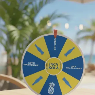 RULETA PUBLICITARIA DE MESA PARA ACTIVACIONES Y CAMPAÑAS PRO