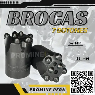 Brocas de Perforación para Roca 34 mm y 36 mm