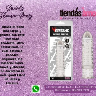 SuperMe Funda transparente con remolinos