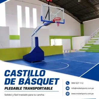 Castillo de básquet plegable y transportable mobel sports