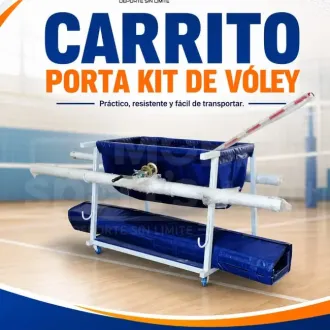 Carrito porta pelotas de voleibol - mobel sports