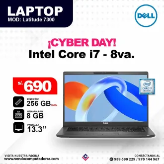 Laptop DELL Intel Core i7 - 8va - Latitude 7300