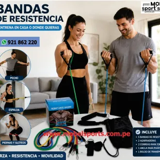 BANDAS DE RESISTENCIA EJERCICIOS GYM MOBEL SPORTS 