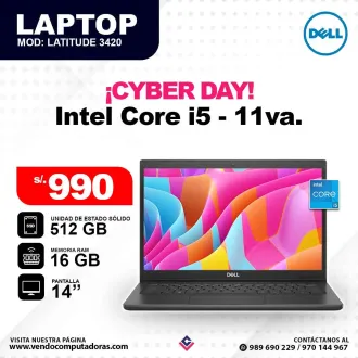 Laptop DELL Intel Core i5 - 11va. Latitude3420