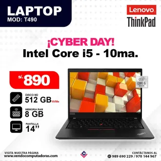 Laptop LENOVO THINKPAD Intel Core i5 - 10ma. T490