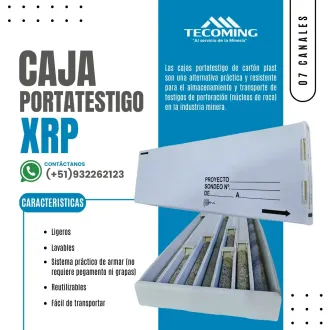 CAJA CARTÓN PLAST XRP SOPORTE SEGURO PARA MUESTRAS
