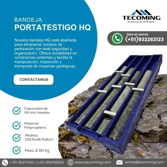 BANDEJAS PORTA TESTIGO - HQ ORGANIZACIÓN DE TESTIGOS GEÓLOGO