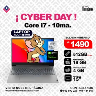 Laptop Lenovo ThinkBook 15p IMH - Intel Core i7 - 10ma