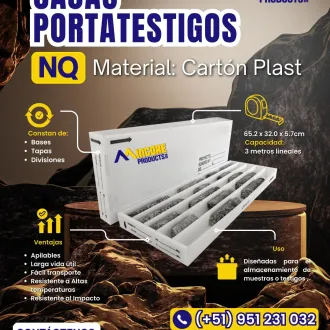 Cajas Porta testigo Cartón Plast Líneas XRP-AQ-BQ-NQ-HQ 