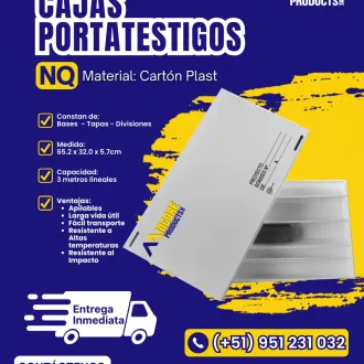 Cajas Porta testigo NQ Material Cartón Plast Perforación