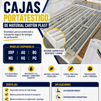 Cajas Portatestigo BQ Material Cartón Plast Perforación