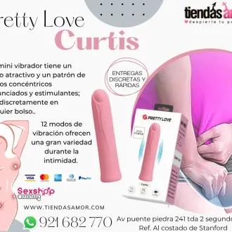 PRETTY LOVE Bala Recargable Curtis Rosado 12 funciones de vi