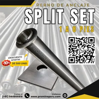 Perno Split Set para Sostenimiento y Anclaje en Minería Subt