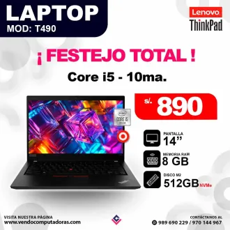 Laptop LENOVO THINKPAD core i5 - 10ma. T490