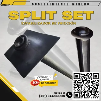 Anclaje Mecánico Split Set para Obras Mineras
