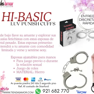 HI- BASIC LUV PUNISH CUFFS esposas de metal juguetes lubric