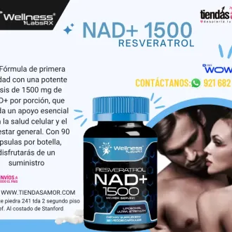 NAD CON RESVERATROL 1500 potencial juguetes lubricantes po