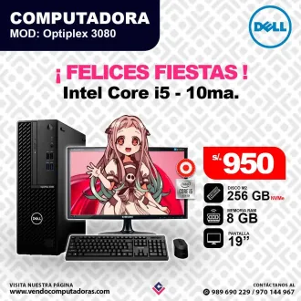 Computadora DELL Intel core i5 - 10ma.