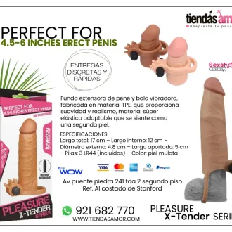 Funda X-Tender Mulato con Bala Vibradora Tienda para Adultos