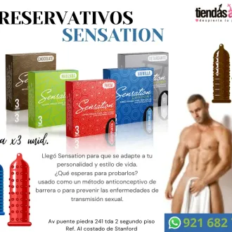 Sensation Condoms preservativos con sensaciones únicas Tiend