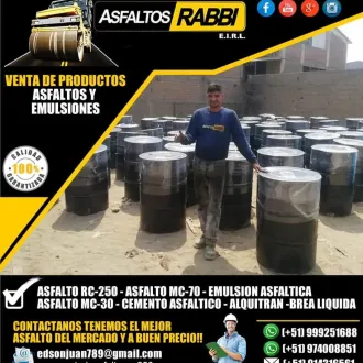 ASFALTO EN FRIO MEZCLA ASFALTICA PREPARADA Y ESPECIALIZADA 
