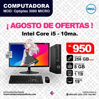 Mini PC DELL Intel core i5 -10ma.