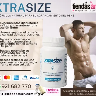 Xtrasize 60 Caps resistencia y energía durante el acto sexua
