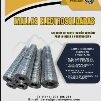 Malla Electrosoldada para Refuerzo y Sostenimiento de Túnele