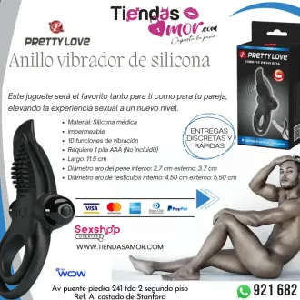 Anillo Vibrant Penis Ring10 funciones de vibraciónTienda amo