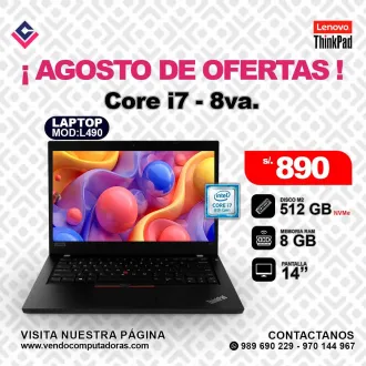 Laptop Lenovo Thinkpad Intel Core i7-8va.