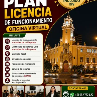 Oficinas virtuales en Miraflores - desde s 200.00