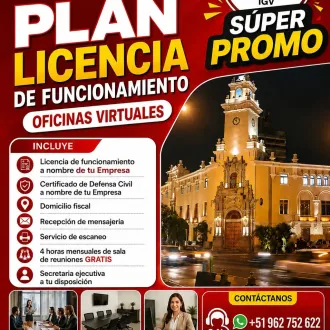 Oficinas virtuales en Miraflores - desde  USD 180