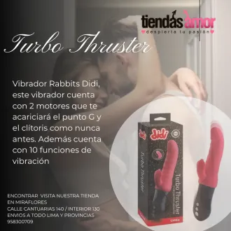 VIBRADOR RABBITS PUNTO G DIDI TURBO tiendas amor miraflores