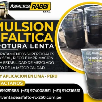 VENTA DE Emulsión Asfáltica por galones Baldes y Cilindros