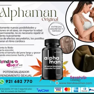 Alphaman Original Mejora el flujo sanguíneo y la duración de